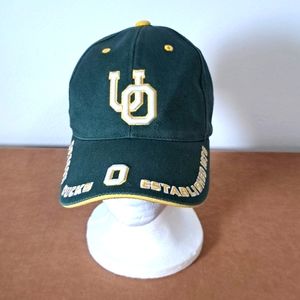 Oregon Ducks baseball cap adjustable green yellow university hat.